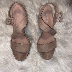 Madden girl heels size 5 Nude color